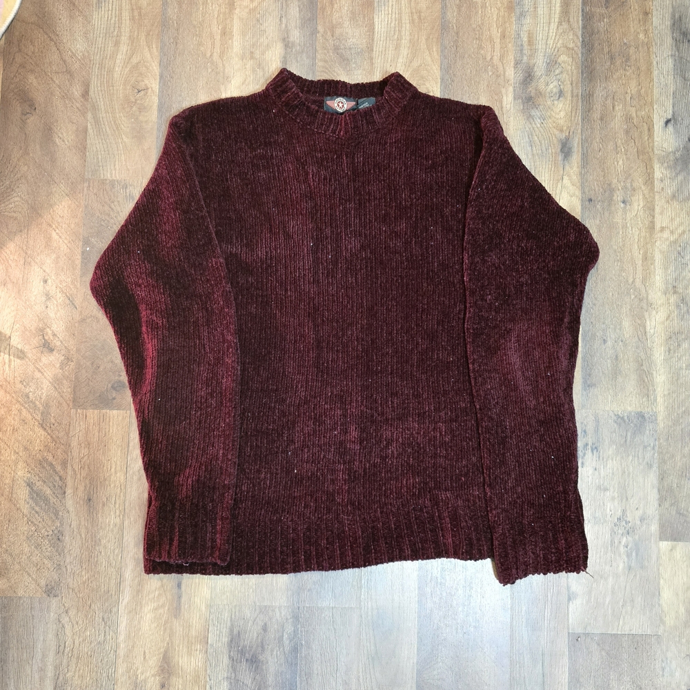 American Eagle Outfitters Deep Red Crew Neck Sweater